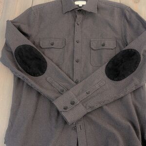 John W. Nordstrom Supima Cotton Shirt w/ Suede Elbow Patches Men’s M